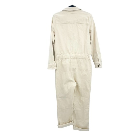 Faherty Organic Cotton Overland Twill Jumpsuit in Natural Size S NWOT - Picture 5 of 7